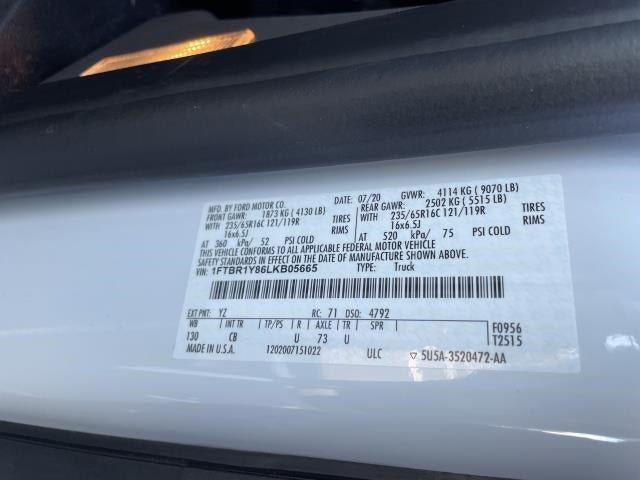 2020 Ford Transit Cargo Van T-250 130 Low Rf 9070 GVWR RWD"