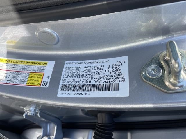 2018 Honda Accord Sedan EX-L 2.0T Auto