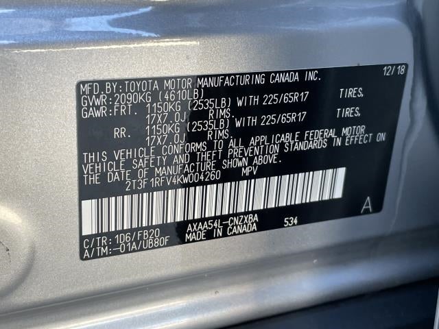 2019 Toyota RAV4 LE AWD (Natl)