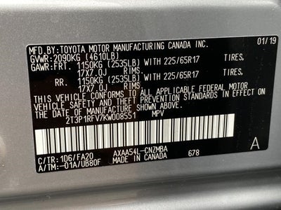 2019 Toyota RAV4 XLE AWD (Natl)