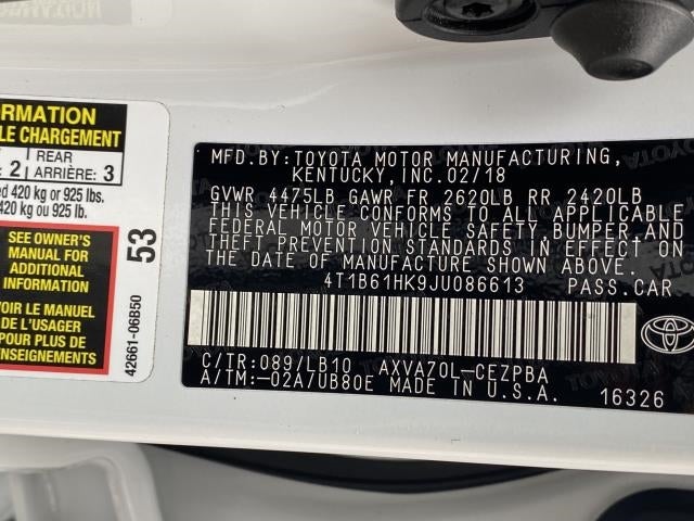 2018 Toyota Camry XSE Auto (Natl)