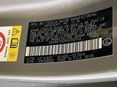 2017 Lexus ES ES 350 FWD