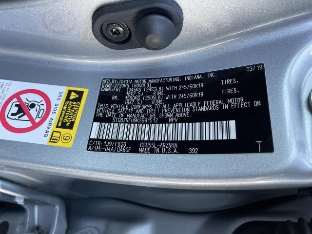 2019 Toyota Highlander LE V6 AWD (Natl)