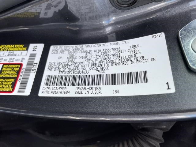 2012 Toyota Tundra 4WD Truck Double Cab 4.6L V8 6-Spd AT (Natl)