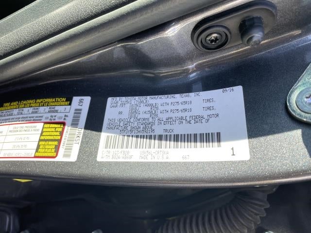 2017 Toyota Tundra 4WD SR5 Double Cab 6.5' Bed 5.7L (Natl)