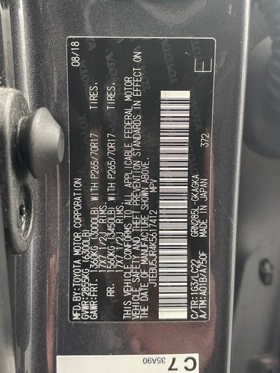 2019 Toyota 4Runner TRD Off Road Premium 4WD (Natl)