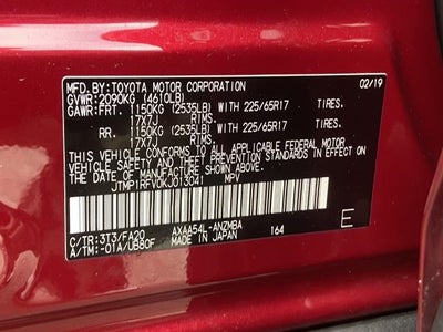 2019 Toyota RAV4 XLE AWD (Natl)