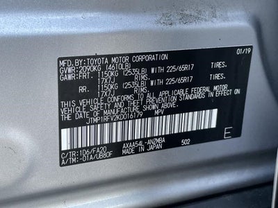 2019 Toyota RAV4 XLE AWD (Natl)