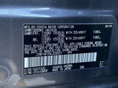 2019 Toyota RAV4 XLE AWD (Natl)