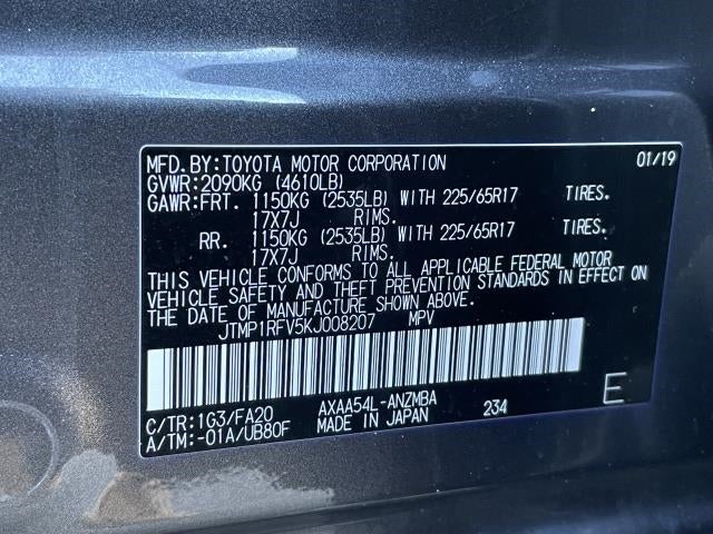 2019 Toyota RAV4 XLE AWD (Natl)