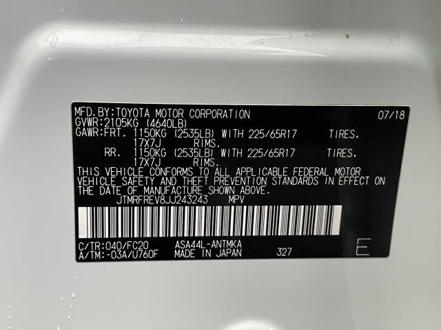 2018 Toyota RAV4 XLE AWD (Natl)