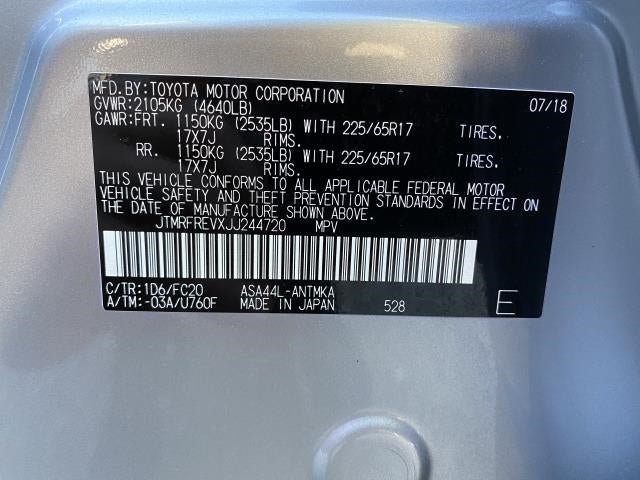 2018 Toyota RAV4 XLE AWD (Natl)