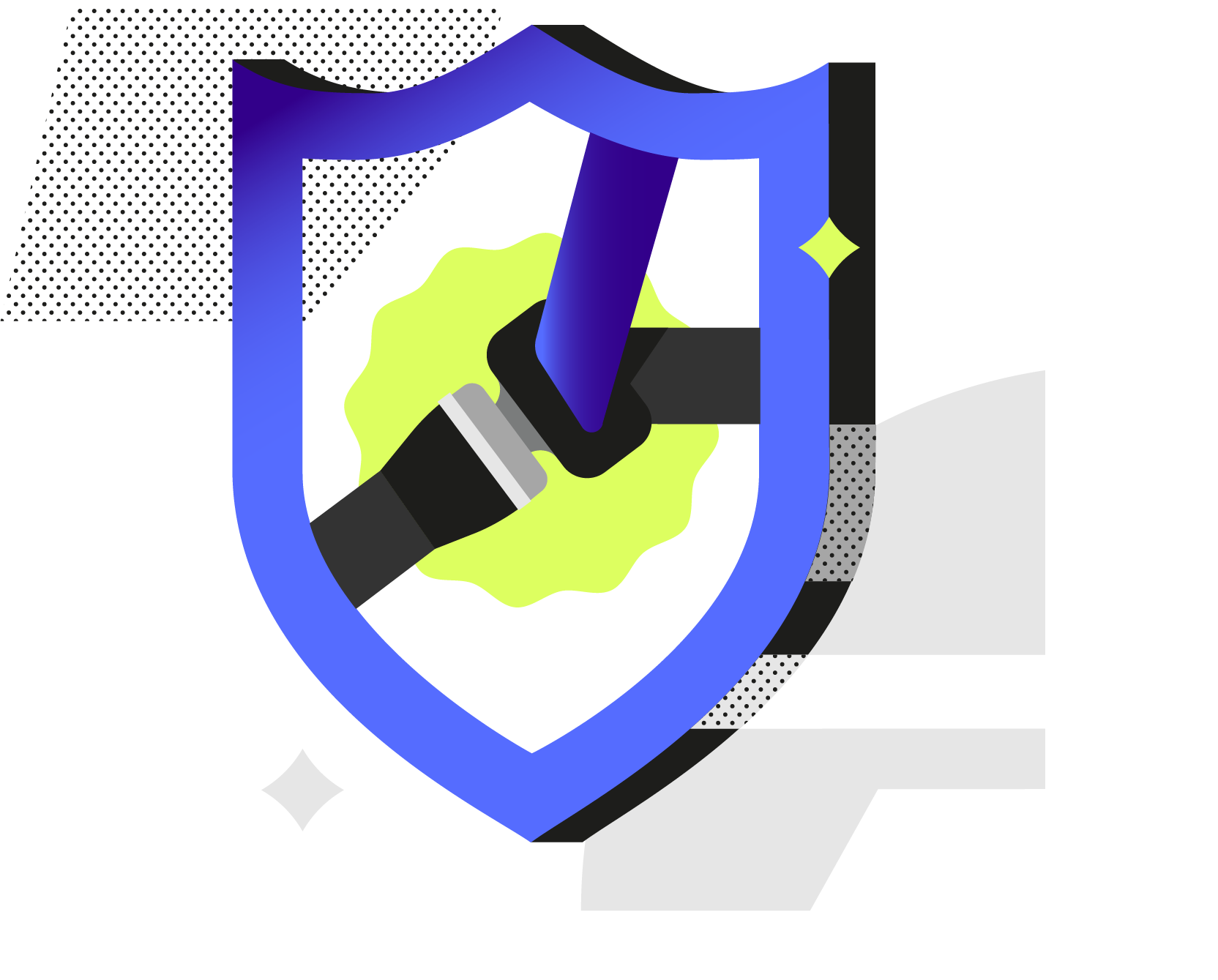 Illustration of a vehicle driving in an outdoor setting