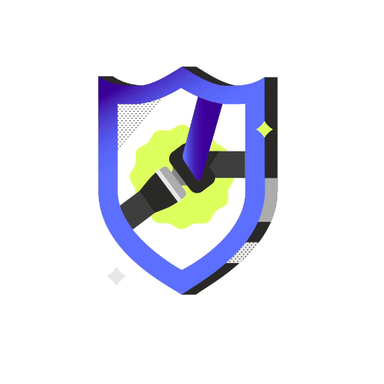 Shield and Seatbelt Graphic